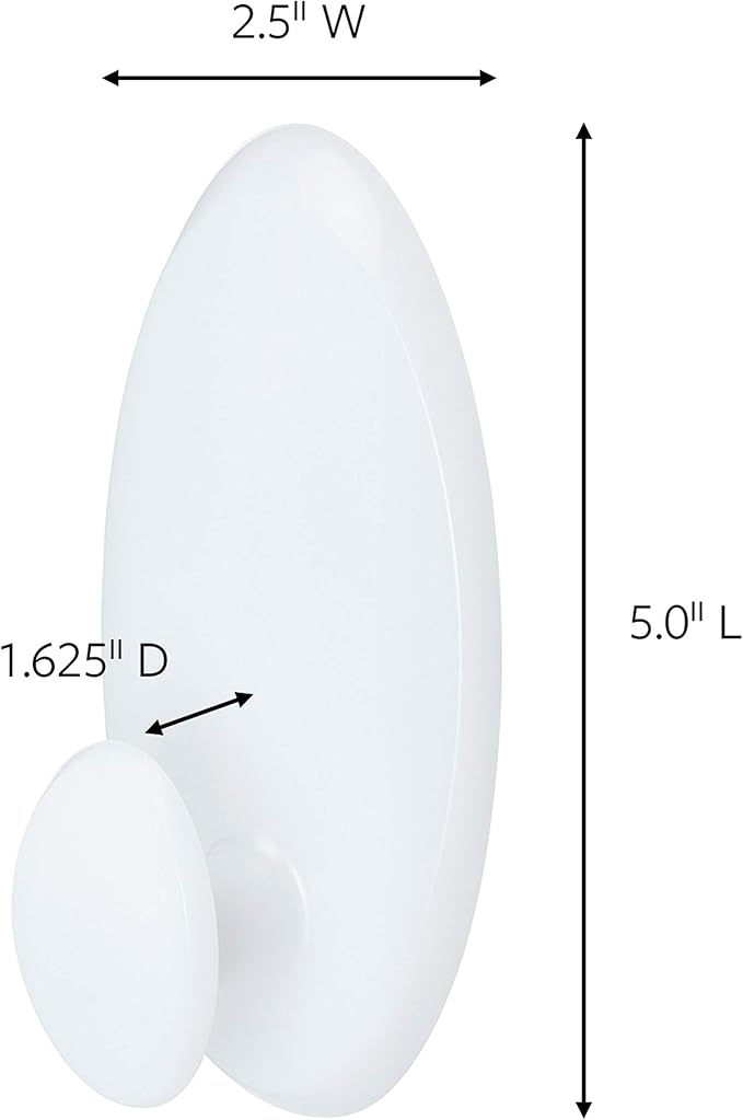 Command Clothes Hanger, 1 Hanger, 2 Strips/Pack, White, Large (Pack of 2)