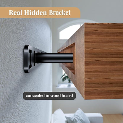 2pcs Floating Shelf Hardware Heavy Duty Hidden Shelf Brackets Support,Wall Mounting Invisible Floating Shelves Bracket with Jig (22" x 8" x 1.5" with Tools)