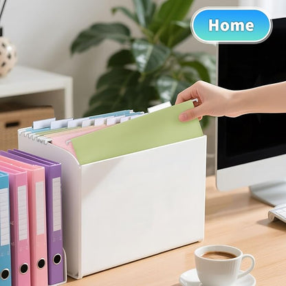 25-Pack Pastel Hanging File Folders, Letter Size with 1/5-Cut Tabs, 35 Transparent Label Cards, 50 Sticker Labels–Home Office & Filing Cabinets