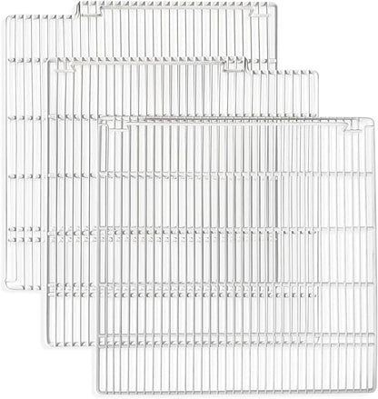 DeepTide Adjustable Commercial Freezers Shelves - 3-Tier Epoxy-Coated,Durable and Resistant to Corrosion,Heavy Duty 155lb Capacity Adjustable Steel Shelving