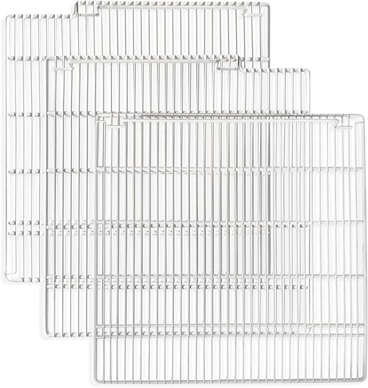DeepTide Adjustable Commercial Freezers Shelves - 3-Tier Epoxy-Coated,Durable and Resistant to Corrosion,Heavy Duty 155lb Capacity Adjustable Steel Shelving