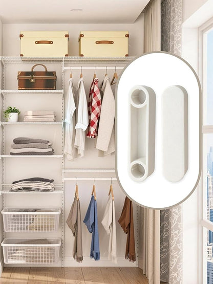 8 PCs Plastic Closet Rod End Caps and Wire Shelf Covers - Gasket Spacer Caps, Closet System Pole Accessories & Replacement Parts for Wardrobe Shelving, Snap-On Installation for DIY Home Organization