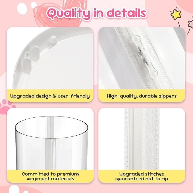 Stuffed Animal Storage Tube, 47x11 Inch Large Capacity Toy Storage Organizer with Zipper - Easy Assembly & Space Saving for Plush Toys, Ideal for Playrooms Living Rooms Bedrooms (Ivory White)