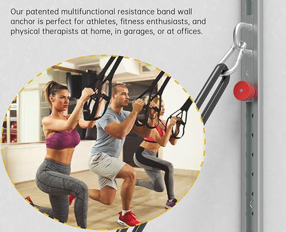 Resistance Band Wall Anchor, Wall Mount Workout Anchors for Home Gym Workouts，Body Weight Straps, Suspension Training, Exercise,Stretching,Yoga