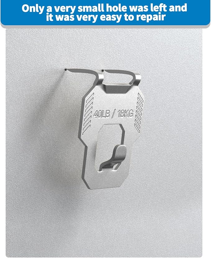 LZC 20Pcs Claw Drywall Picture Hanger: Wall Hooks for Hanging Picture Mirror Photo Poster Kit - No Damage Heavy Duty Wall Hanger for Room Office Decor Easy Tool-Free Nail-Free Holds Up to 40Lbs
