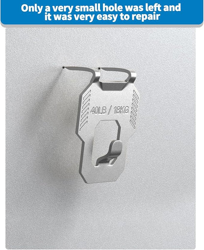 LZC 20Pcs Claw Drywall Picture Hanger: Wall Hooks for Hanging Picture Mirror Photo Poster Kit - No Damage Heavy Duty Wall Hanger for Room Office Decor Easy Tool-Free Nail-Free Holds Up to 40Lbs