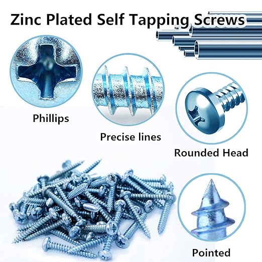 #8 Self Drilling Plastic Drywall Anchors with Screw kit, 20 Self-Tapping Nylon Wall Anchors + 20#8 x 1-1/4'' Screws, 75LBS Hanging and Mounting (Nylon-20)