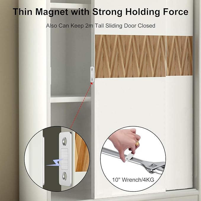 Cabinet Door Magnets Jiayi 10 Pack Ultra Thin Magnetic Door Catch Stainless Steel Drawer Magnet Catch for Sliding Door Closure Kitchen Cabinet Closer Cupboard Closet Door Magnetic Latches Hardware