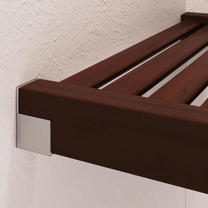 John Louis Home Wood Closet Organizer System with Shelves & Hanging Rods, Wall Mounted Reach-in Closet Storage - Espresso Finish