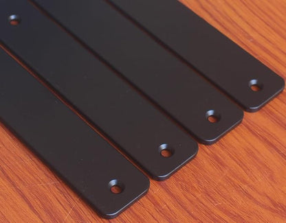10 Pack - L 8" x H 6" x W1.5, 5mm Thick Black L Shelf Bracket, Iron Shelf Brackets, Metal Shelf Brackets, Floating Shelf, Shelf Supports with Screws