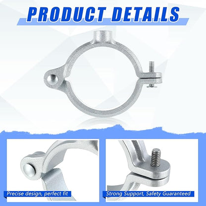 20 Pack 1-1/2" Split Ring Pipe Hanger for Thread Rod Galvanized Iron Mounting Bracket Support for Tubing Wall Ceiling Mount Combination Industrial Decor
