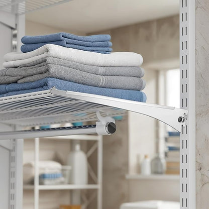20 Pcs Adjustable Shelf Brackets, Shelving Brackets Single Track Twin Track Upright Wall Shelving System for Shelvings Shelf Standard Stand for Home Utility Room Kitchen Closet (Silver,12 Inch)