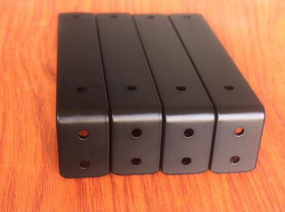 12 Pack - L 8" x H 2" x W1.5, 5mm Thick Black L Shelf Bracket, Iron Shelf Brackets, Metal Shelf Brackets, Floating Shelf, Shelf Supports with Screws