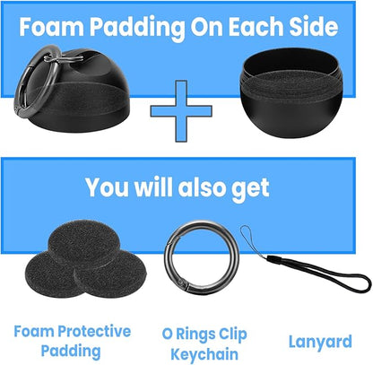 Jewelry Ring Holder Keychain,Portable Travel Sports Ring Keeper Case,Mini Small Versatile Carrying Display Storage Organizer Box With Key Chain
