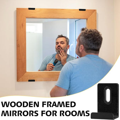 6Pcs Metal Mirror Clips Wide Channel Mirror Hanger Clip Large Heavy Clips for Mirrors with Screw Mirror Clips for Wall Mounting Mirror Billboard Displays Tile Display