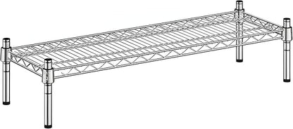 12" x 36" x 8" Chrome Wire Storage Shelf, Dunnage Rack, Commercial 1 Tier Small Shelf