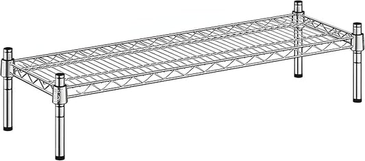 12" x 36" x 8" Chrome Wire Storage Shelf, Dunnage Rack, Commercial 1 Tier Small Shelf