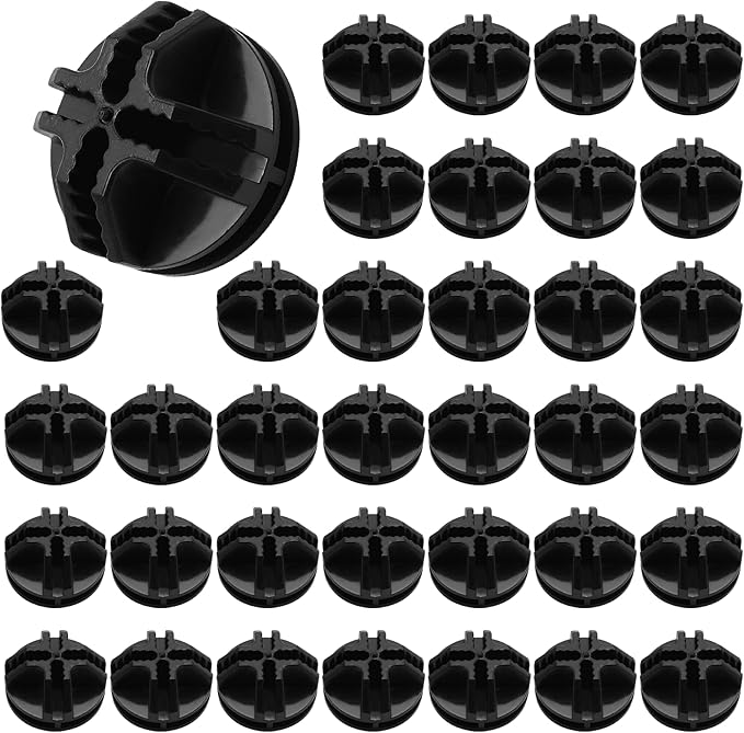 Litoexpe 36 Pcs Wire Cube Plastic Connectors for Cube Storage, Black Modular Closet Organizer and Metal Grid Shelving Unit, Suitable for 3.5-4mm Diameter Iron Wire