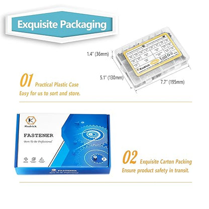 Kadrick Metric Screws Assortment,1400 Pcs M4 Screws Nuts Washers Assortment M4x6MM-40MM, Hex Socket Button & Cap Head M4 Machine Bolts Kit, 12.9 & 10.9 Grade Black Alloy Steel for 3D Printing
