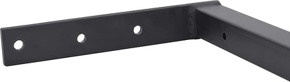 OVOV 6 Pack Heavy Duty Shelf Brackets Wall Mounted Industrial Farmhouse Floating Shelf Brackets with Lip (Black 10")