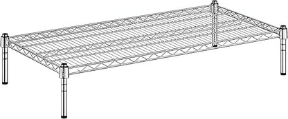 21" x 42" x 8" Chrome Wire Storage Shelf, Dunnage Rack, Commercial 1 Tier Small Shelf