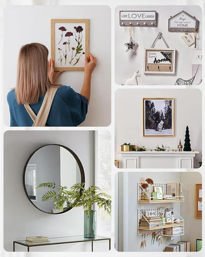 30Pcs Claw Picture Hangers for Drywall: Large Mirror Picture Hanging Hooks - No Damage Heavy Duty Art Hanging Photo Poster Painting Hanger Hardware Kit - Claw for Decor Room Office