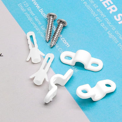 BokWin 48 Sets Wire Shelf Back Wall Clip,White Wire Shelf Loop Clips for Concrete Installation