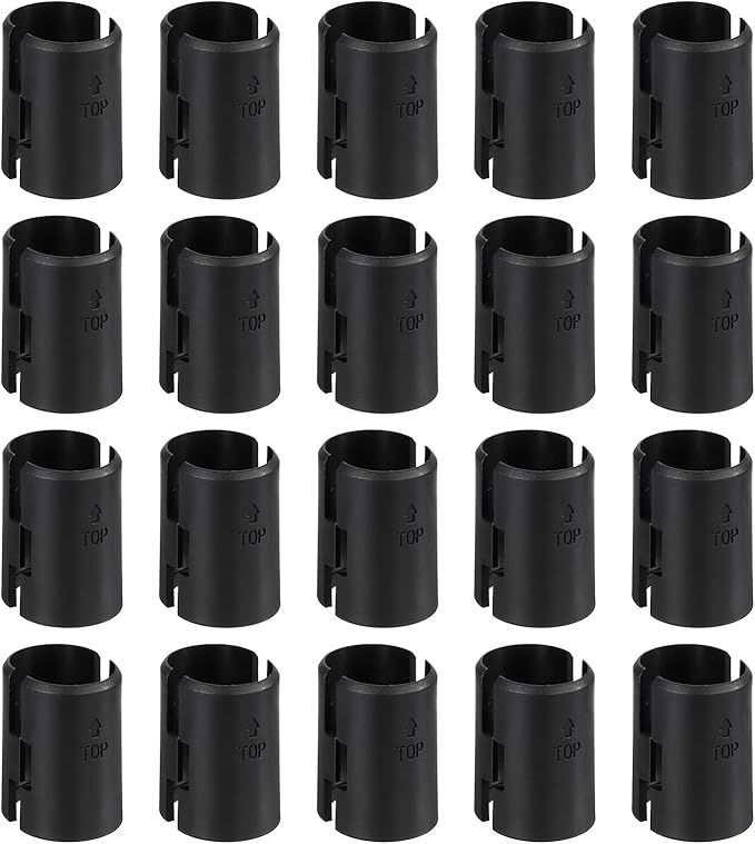 uxcell 72Pcs Wire Shelving Shelf Lock Clips, Plastic Shelving Clips for 1" Post Shelving, Shelving Sleeves Replacements for Wire Shelving System, Black