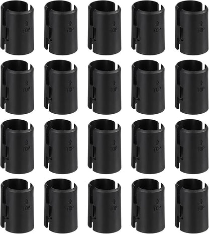 uxcell 72Pcs Wire Shelving Shelf Lock Clips, Plastic Shelving Clips for 1" Post Shelving, Shelving Sleeves Replacements for Wire Shelving System, Black