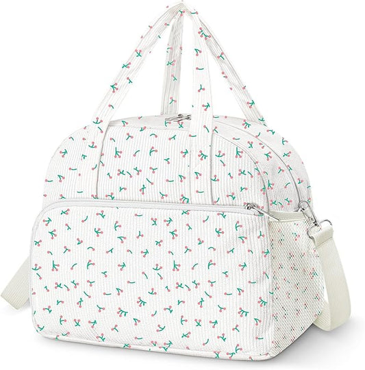 Coobiiya Lunch Bag Lunch Box for Women Men,12L Reusable Cute Corduroy Lunchbag Large Capacity- Leakproof, Insulated LunchBox Tote