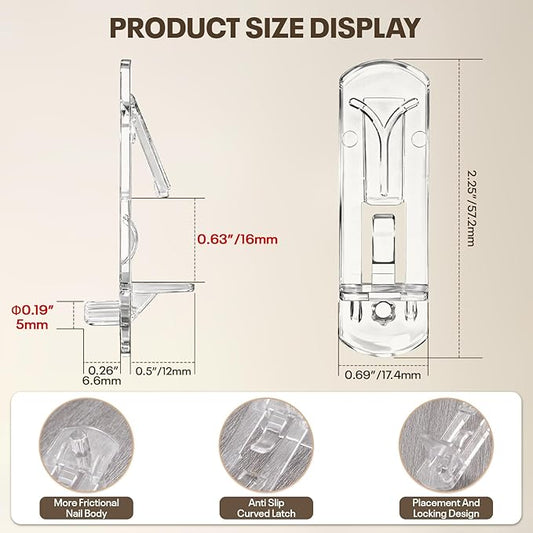 20 PCS Locking Shelf Pegs 5mm*5/8″ Plastic Clear Shelf Pins & Pegs for Kitchen Cabinets, Bookcases, Wardrobe Transparent Plastic Shelf Support Pins, Compatible with All Standard 5mm Holes