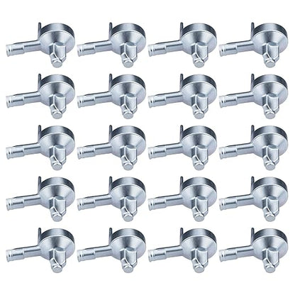 Shelf Support Pins/Pegs for IKEA Part 131372, for Billy, Lommarp, Morliden, Songesand, Eket, Sundlandet and Similar Systems, Zinc Alloy Die-Cast Shelf Pegs - 20 Pcs