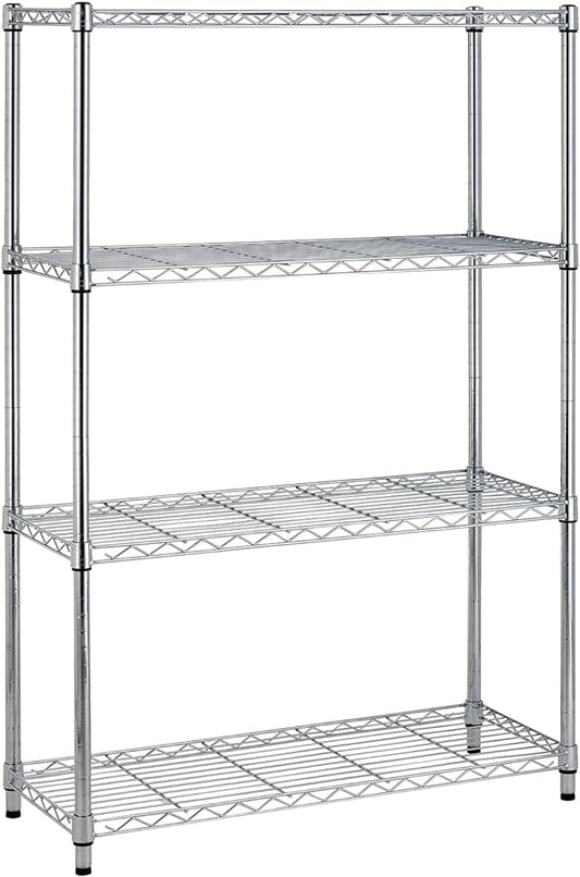 PayLessHere | 4-Tier Wire Shelf | 36"x14"x54" | Chrome | Adjustable Racks | Heavy-Duty Storage Shelves, Holds Upto 1000 lbs | Rust-Resistant, No-Tool Assembly | for Home, Garage Shelving