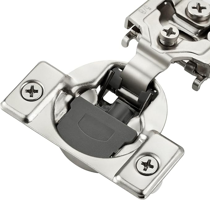 30 Pack 15 Pairs 5/8 Inch Overlay Soft Close Hinges for Kitchen Cabinet - Satin Nickel Hidden Stainless Steel Concealed Self Closing