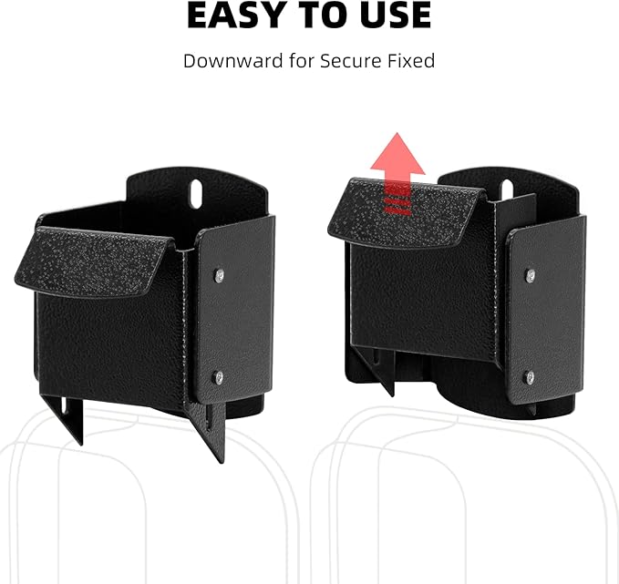 Heavy-Duty Wheelbarrow Storage Bracket, Black, Sturdy, 80 lbs Capacity, for Outdoor Use