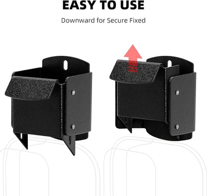 Heavy-Duty Wheelbarrow Storage Bracket, Black, Sturdy, 80 lbs Capacity, for Outdoor Use