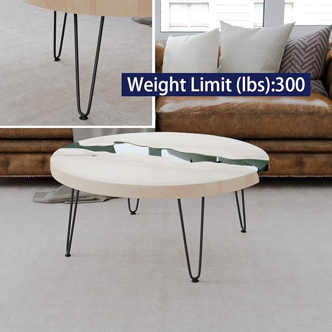 SMARTSTANDARD 12 Inch Heavy Duty Hairpin Furniture Legs, Metal Home DIY Projects for Nightstand, Coffee Table, Desk, etc with Rubber Floor Protectors Black 4PCS