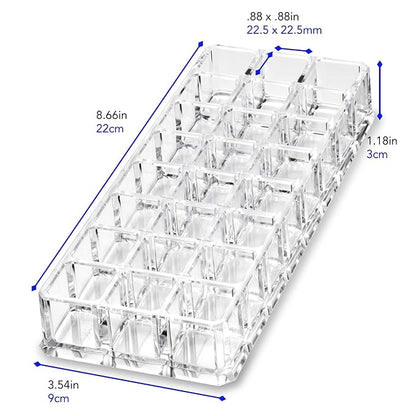 byAlegory Acrylic Lipstick & Acrylic Lip Gloss Organizer 48 Space Beauty Cosmetic Storage - Clear