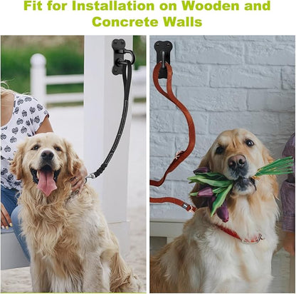 BeneLabel Wall Mounted Dog Leash Holder for Wall Pet Leash Wall Hook Carbon Steel Dog Leash Hangers for Secure Pet Leash for Indoor and Outdoor Use