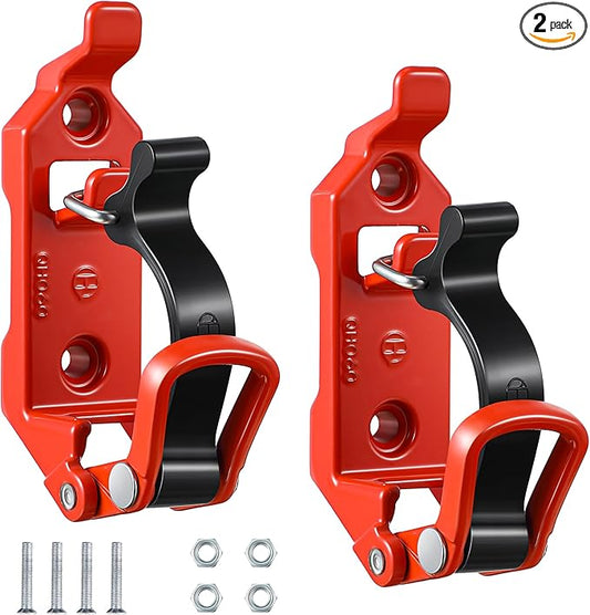 2 Pcs Shovel Holder for Truck, Heavy Duty Shovel Mounts for Roof Rack, Quick Release Axe Holder Mount Kit, Metal and Rubber Car Accessories/ Garage Storage/ Truck/ Wall Mounting Brackets