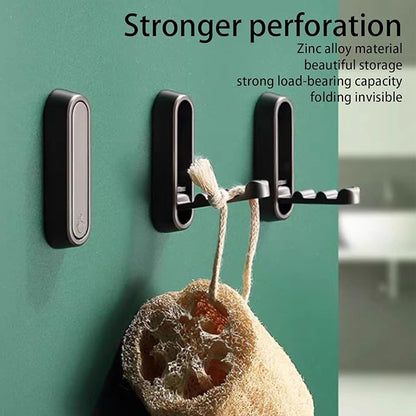 Black Metal Wall Hooks - Heavy Duty, No Drill, Suction, Modern Style for Home, Office, Commercial Use