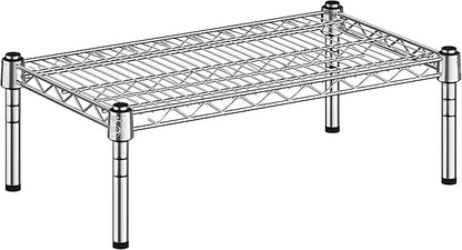 14" x 24" x 8" Chrome Wire Storage Shelf, Dunnage Rack, Commercial 1 Tier Small Shelf