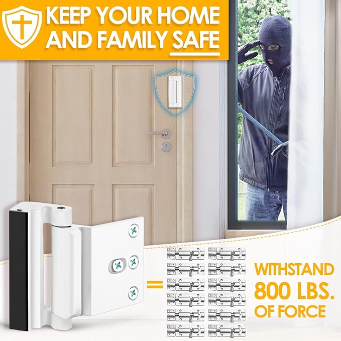 Home Security Door Lock Door Reinforcement Lock Door Locks for Kids Safety Flip Door Lock Latch Childproof Night Lock Door Security Front Door Child Safety Lock High Security Locks for Doors Inside