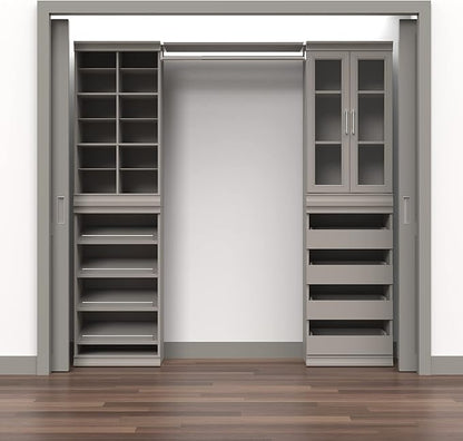 ClosetMaid Modular Storage Shelf Unit with Angled Shoe Shelves, Taupe