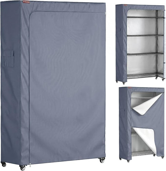 Shelf Cover for Wire Shelving Unit, 36" W x 14" D x 54" H, Premium 600D Waterproof Rack Cover with Side Storage Bag, Durable Dustproof Shelving Unit Cover for Kitchen & Laundry Room