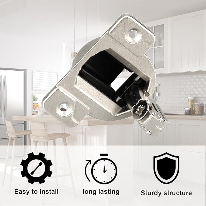 Replacement for Blum 110 Degree Screw-in Compact 33 Hinge, 8-Pack, Cabinet Door Hinges to Replace Original Blum Cabinet Hinges(Mounting Plate Not Included)