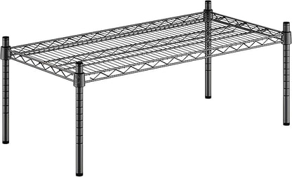 18" x 36" x 14" Black Epoxy Wire Storage Shelf, Dunnage Rack, Commercial 1 Tier Small Shelf