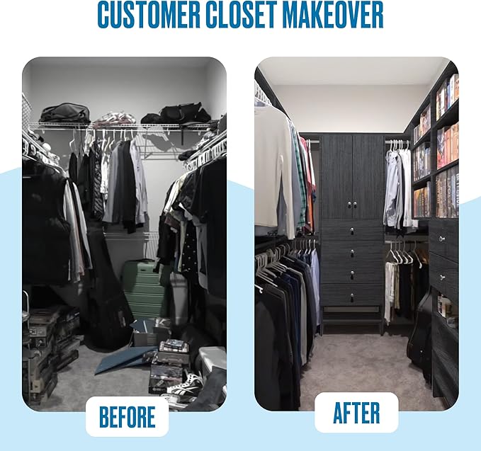 Modular Closets Vista Collection Double Hanging Wood Closet Organizer Unit (Oak, 24" Wide)