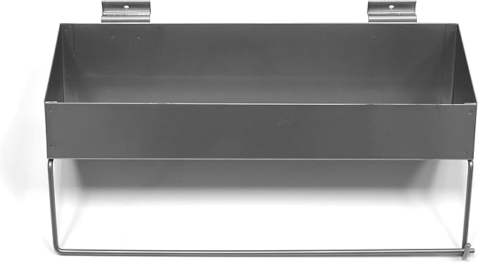 PROSLAT 10029 Paper Towel Holder Shelf Designed for PVC Slatwall, Silver
