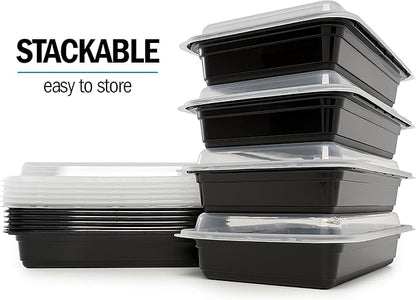 Igluu Meal Prep Containers Reusable (10 Pack) – Food Containers with Lids – Stackable, Microwave, Freezer & Dishwasher Safe – 28oz – 1 Compartment – BPA-Free